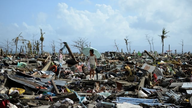 Residents assess the devastation caused by the ferocious storm