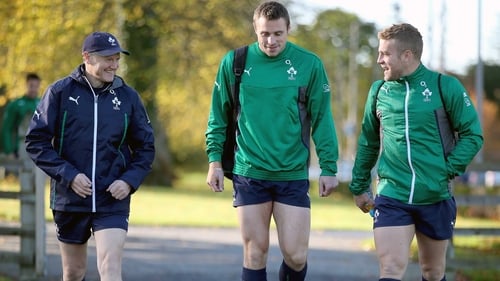 Tommy Bowe (centre) is fit to face Australia on Saturday