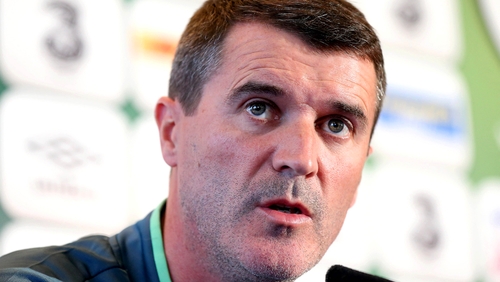 Roy Keane faced the media at Ireland's Malahide training camp