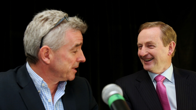Taoiseach Enda Kenny joined Michael O'Leary at today's announcement