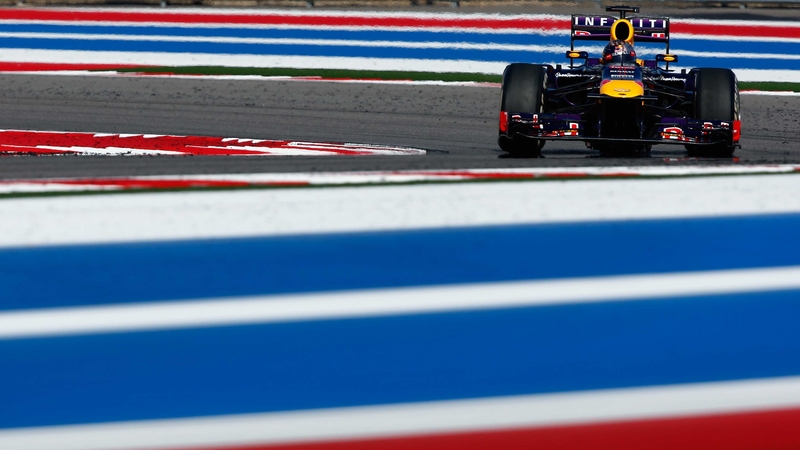 Sebastian Vettel at the Circuit of The Americas today