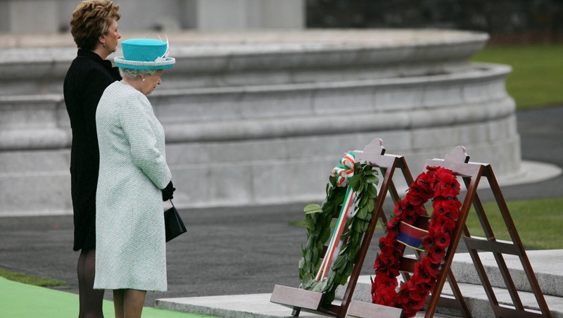 The President and Queen Elizabeth laid wreaths at the Garden of Remembrance