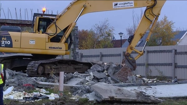 Demolition work began on the estate in Athlone today