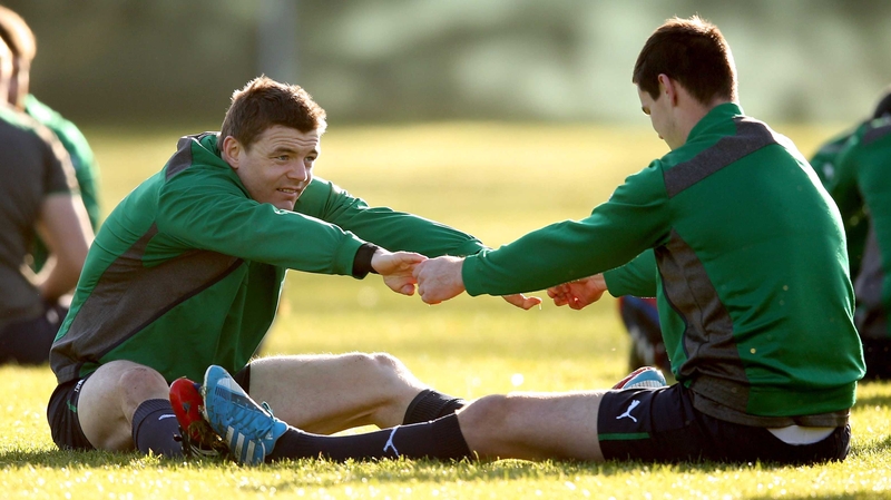 Neither Brian O'Driscoll nor Jonathan Sexton took part in Ireland training