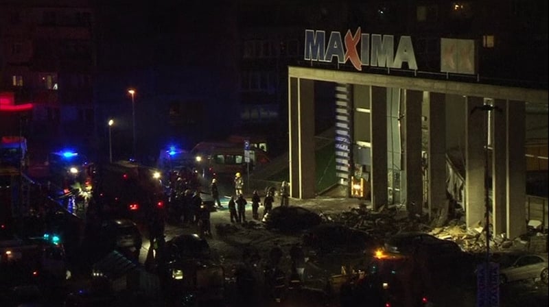 Local media said workers had been building a roof garden on the store