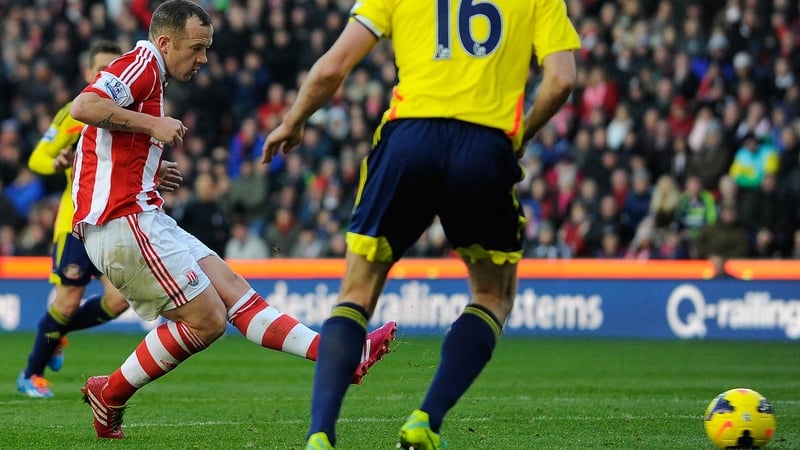 Charlie Adam opens the scoring for Stoke