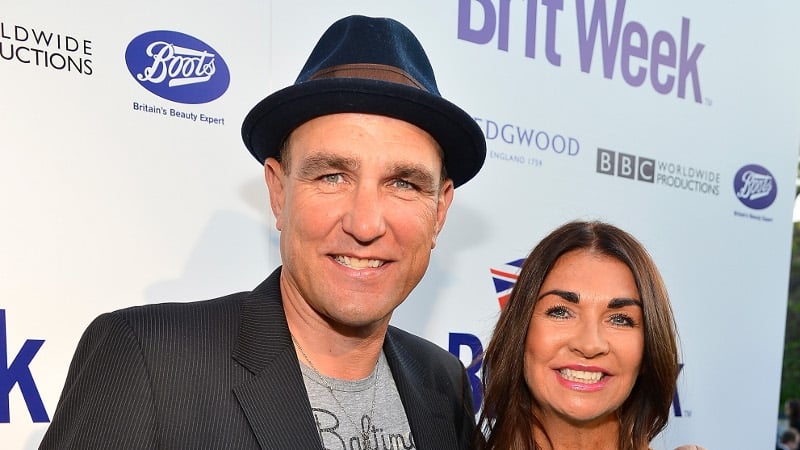 Vinnie Jones and his wife, Tanya