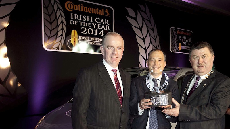 The trophy was presented to Frederic Soulier, Managing Director of Citroen Ireland