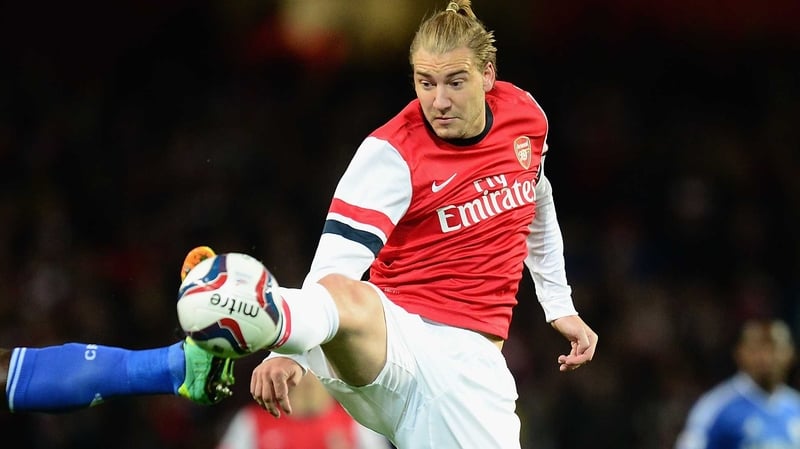 Striker Nicklas Bendtner may lead the line for Arsenal in tonight's clash with Coventry
