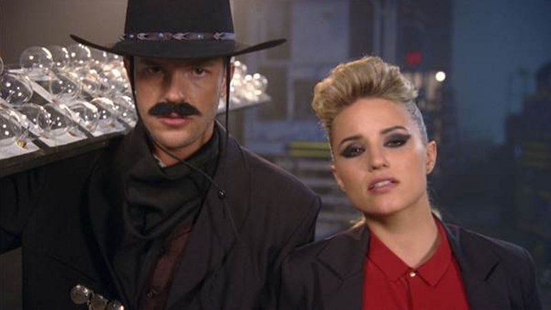 Dianna Agron is transformed into Brandon Flowers