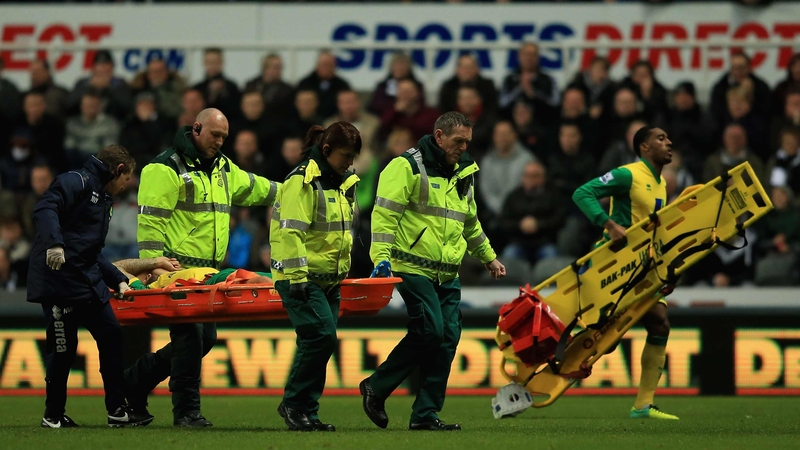 Anthony Pilkington was stretchered off in Newcastle