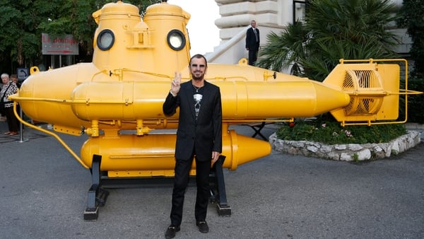 Ringo with a yellow submarine and not a Blue Meanie in sight