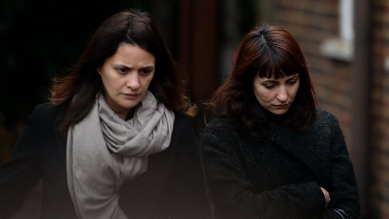 Sisters Elisabetta 'Lisa' and Francesca Grillo (right) arrive at Isleworth Crown Court in London