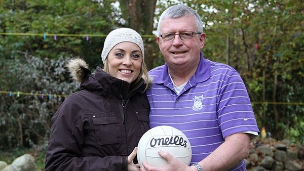 Operation Transformation presenter Kathryn Thomas gives Paudie O'Mahoney the good news