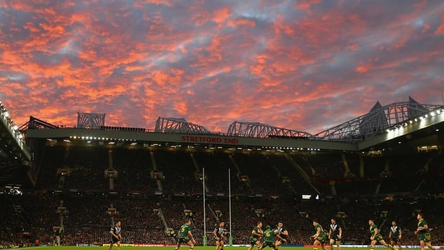 A grim-looking sky loomed over Old Trafford as Australia beat New Zealand in the Rugby League World Cup final