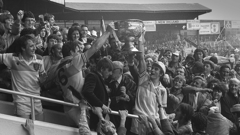 The Offaly team celebrate their 1982 All-Ireland victory