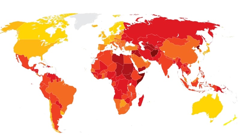 Transparency International ranked 177 countries