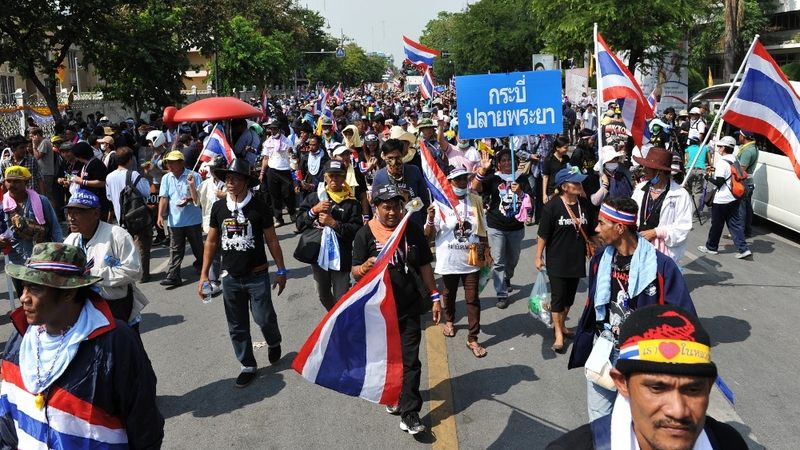 Protesters returned to their bases after police were ordered to stand down