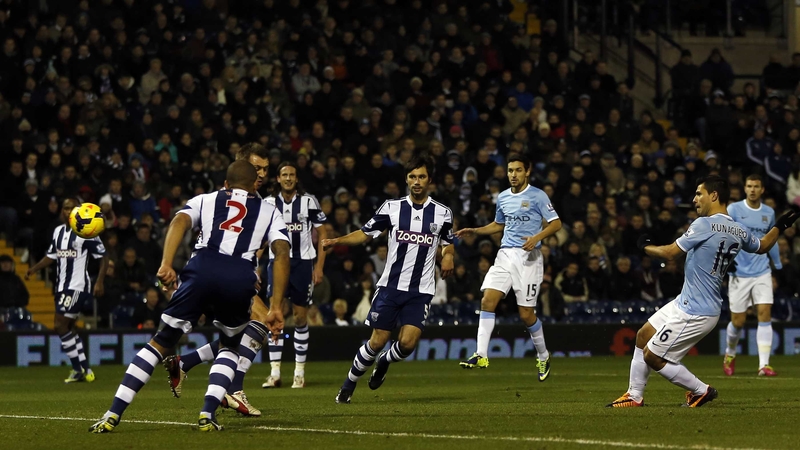 Sergio Aguero scores City's opener