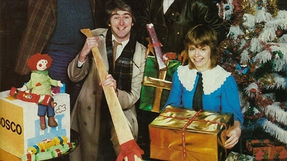 Bosco, Dermot Morgan and Ruth Buchanan, RTÉ Guide Christmas Cover, 16 December 1983