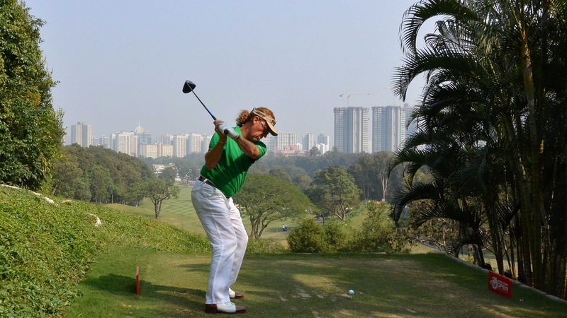 Miguel Angel Jiminez sunk from 25 feet in the play-off