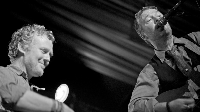 Glen and Mark performing Christmas Biscuits at Vicar Street in Dublin