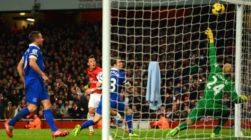 Mesut Ozil gave Arsenal the lead
