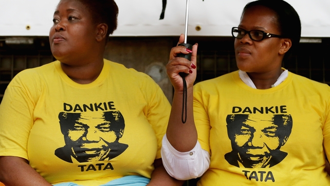 Thousands camped out around the FNB stadium overnight