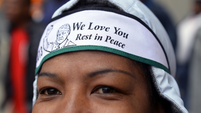 Mourners celebrated the life of the former South African president