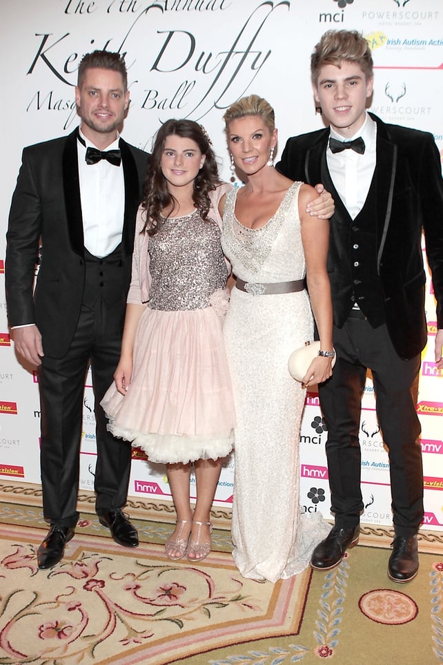 Keith Duffy, Lisa Duffy with kids Mia Duffy and Jay Duffy