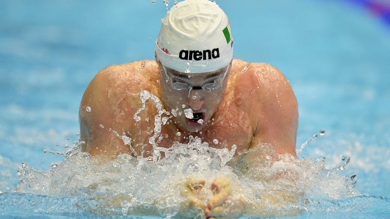 Barry Murphy finished 15th in the 100m breaststroke
