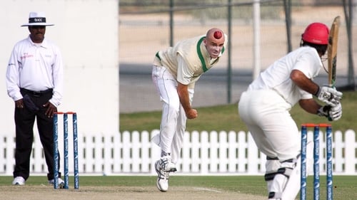 Trent Johnston in action for Ireland in what may be his last appearance for the national side