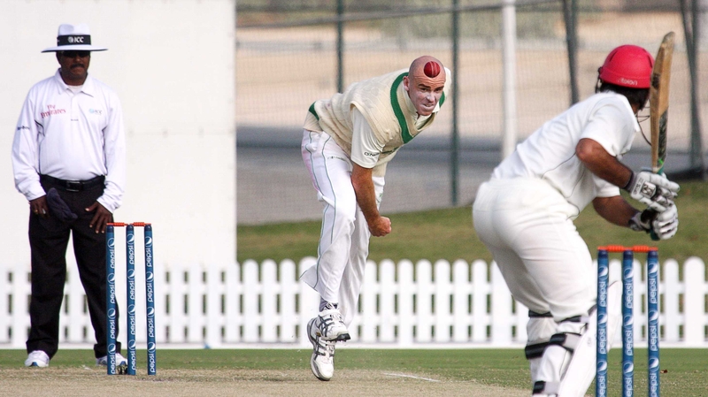 Trent Johnston in action for Ireland in what may be his last appearance for the national side