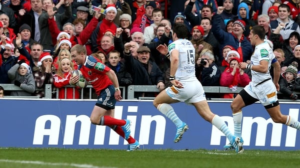 Keith Earls is back in action for Munster
