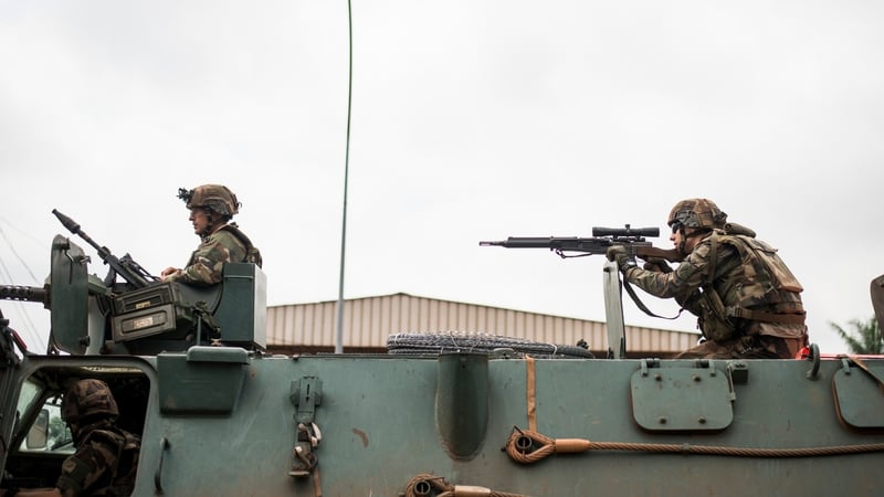 French troops are carrying out security operations in the capital, Bangui