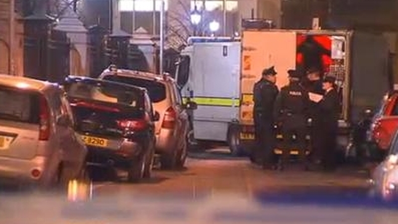 The blast happened as police were clearing an area in the Cathedral Quarter following reports of a suspicious object.