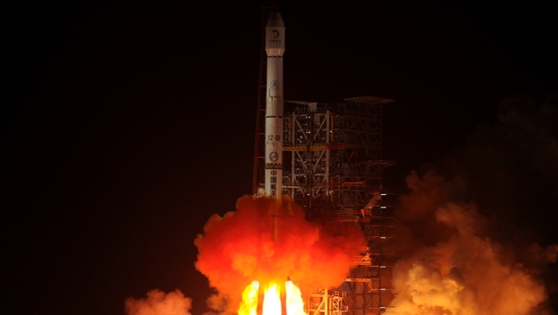 The Chang'e-3, a probe named after a lunar goddess in traditional Chinese mythology, is carrying the solar-powered Yutu, or Jade Rabbit buggy, which will dig and conduct geological surveys