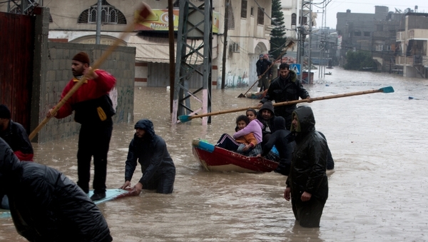 It was so severe that many homes could only be accessed by rowing boat with water two metres deep in some places