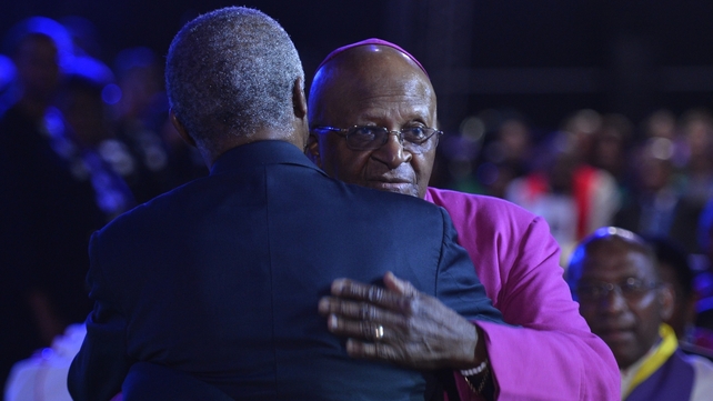 Archbishop Desmond Tutu and former South African President Thabo Mbeki