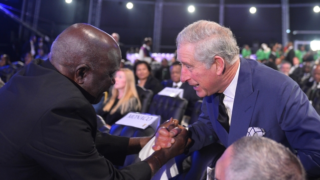 Britain's Prince Charles was among the mourners at the ceremony