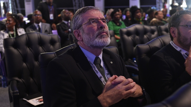 Sinn Féin leader Gerry Adams attended the ceremony