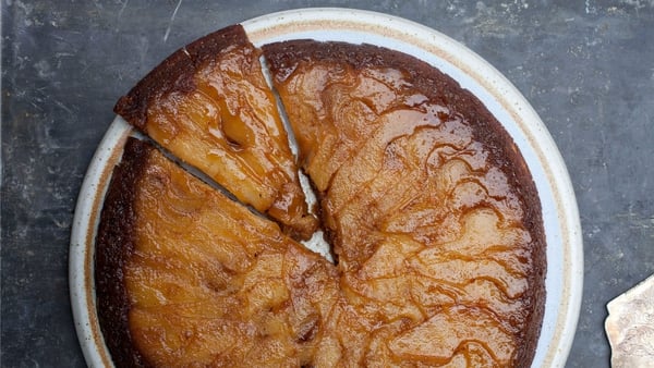 Upside Down Pear and Ginger Cake