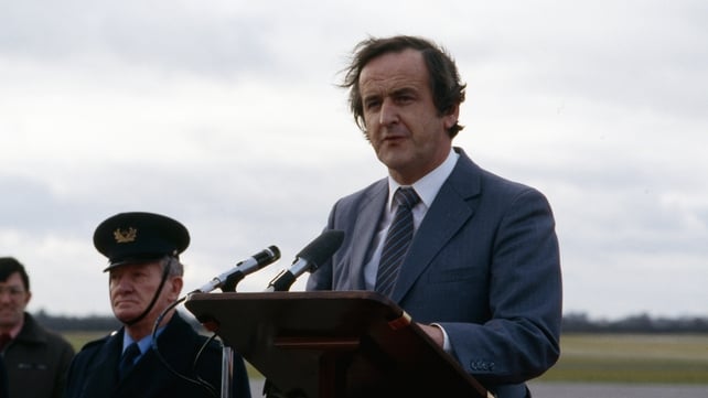 Mr Reynolds at Dublin Airport in 1980 for the one-year commemoration of the papal visit to Ireland (Pic: Eamonn Farrell/Photocall)