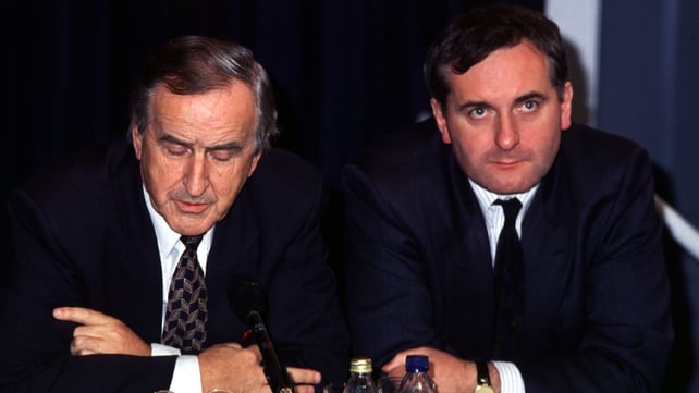 Mr Reynolds with former taoiseach Bertie Ahern in 1991 (Pic: Eamonn Farrell/Photocall)