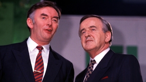 Pádraig Flynn and Mr Reynolds at the Fianna Fáil Ard Fheis in 1991 (Pic: Eamonn Farrell/Photocall)