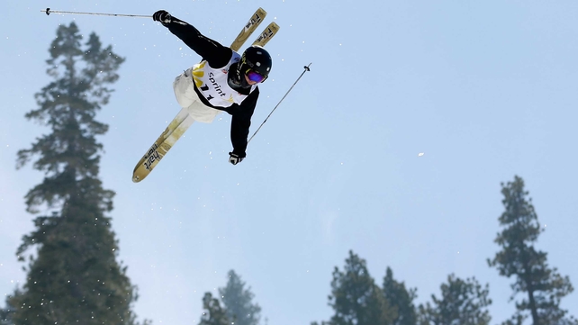 Troy Murphy competes in the Men's Moguls at the US Freestyle Championship at South Lake Tahoe, California