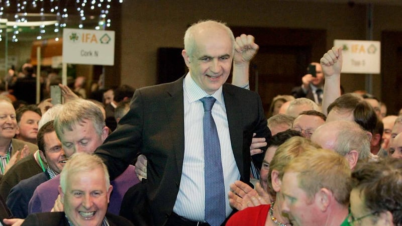 Eddie Downey is carried by supporters after his election (Pic: Mark Stedman/Photocall)