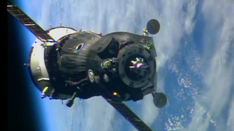 Expedition 38 Soyuz docking at the International Space Station last month