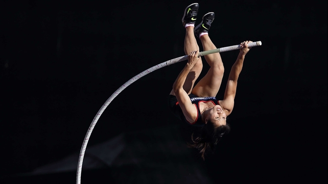 Thi Phuong competes in the women's pole vault final during the Southeast Asian Games in Nay Pyi Taw, Myanmar