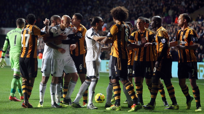 Swansea and Hull have both been fined by the FA for their part in a fracas